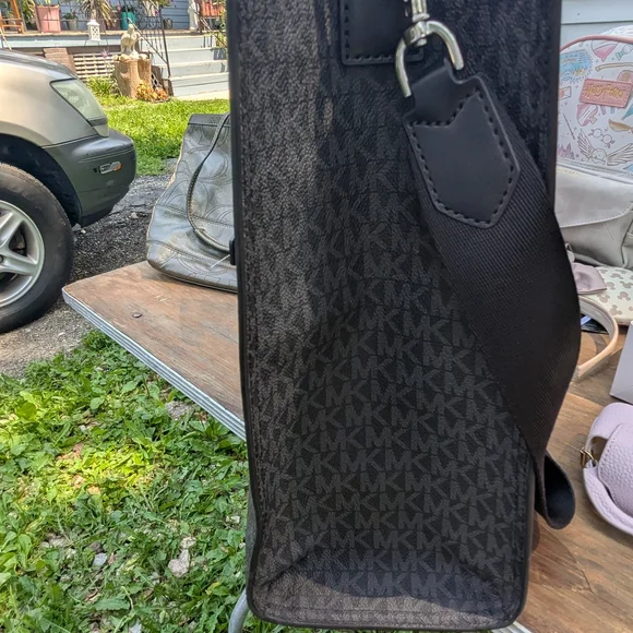 Michael Kors Black Patterned Laptop Bag